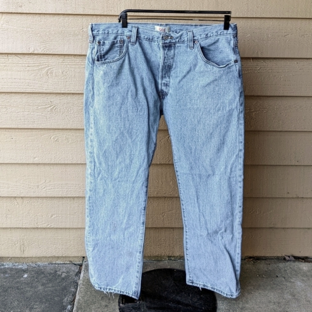 501 Rare Blank Tab Button Fly 40/32 Levi Jeans - Picture 2 of 8